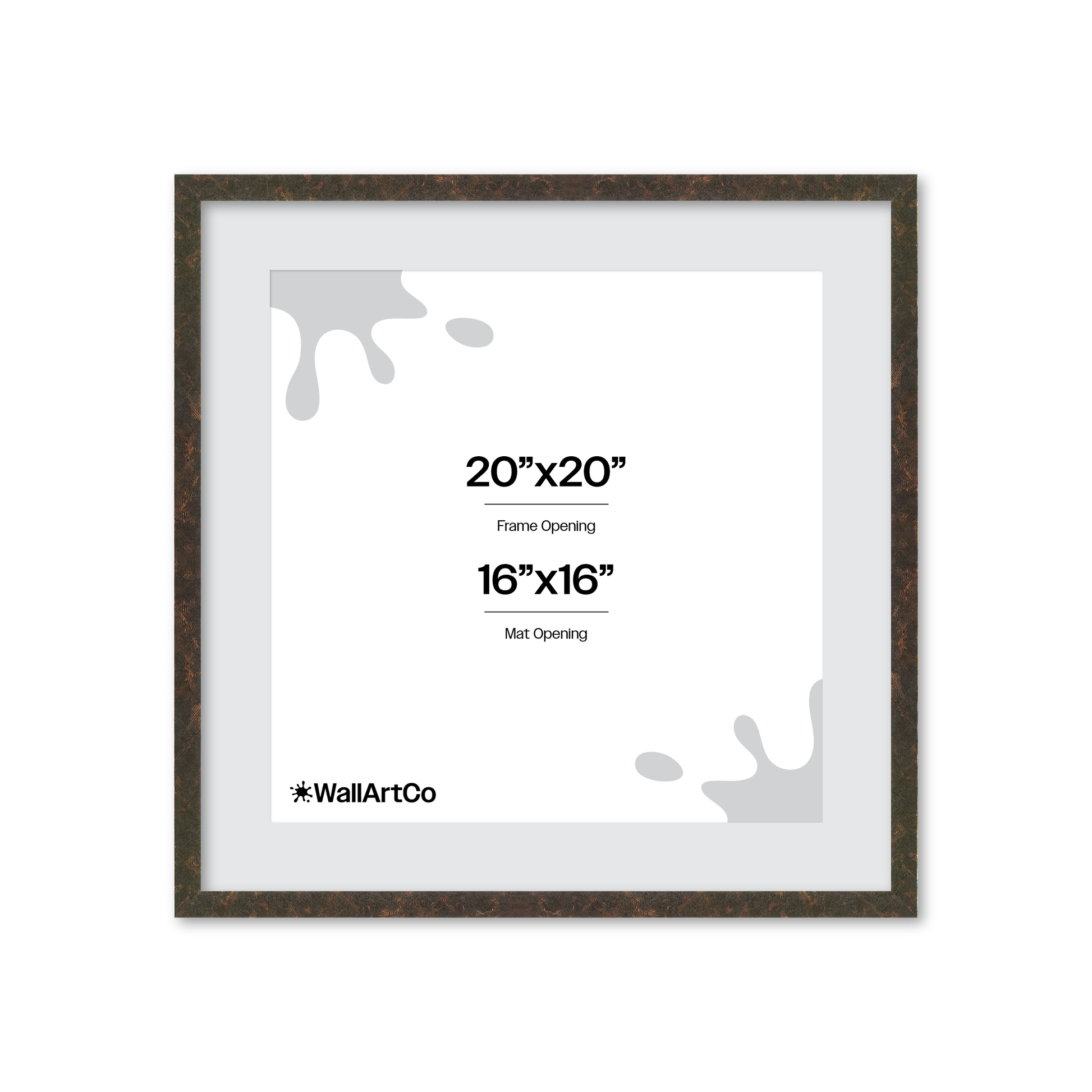 20" x 20" Rich Brown Vienna Wall Frame
