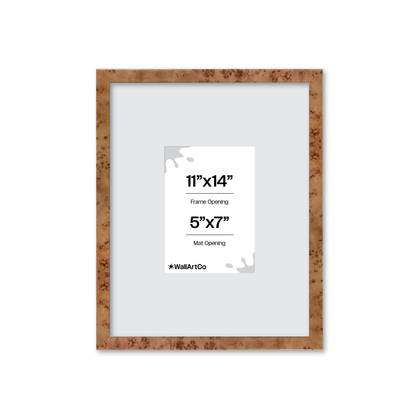 11" x 14" Golden Burlwood Verona Wall Frame