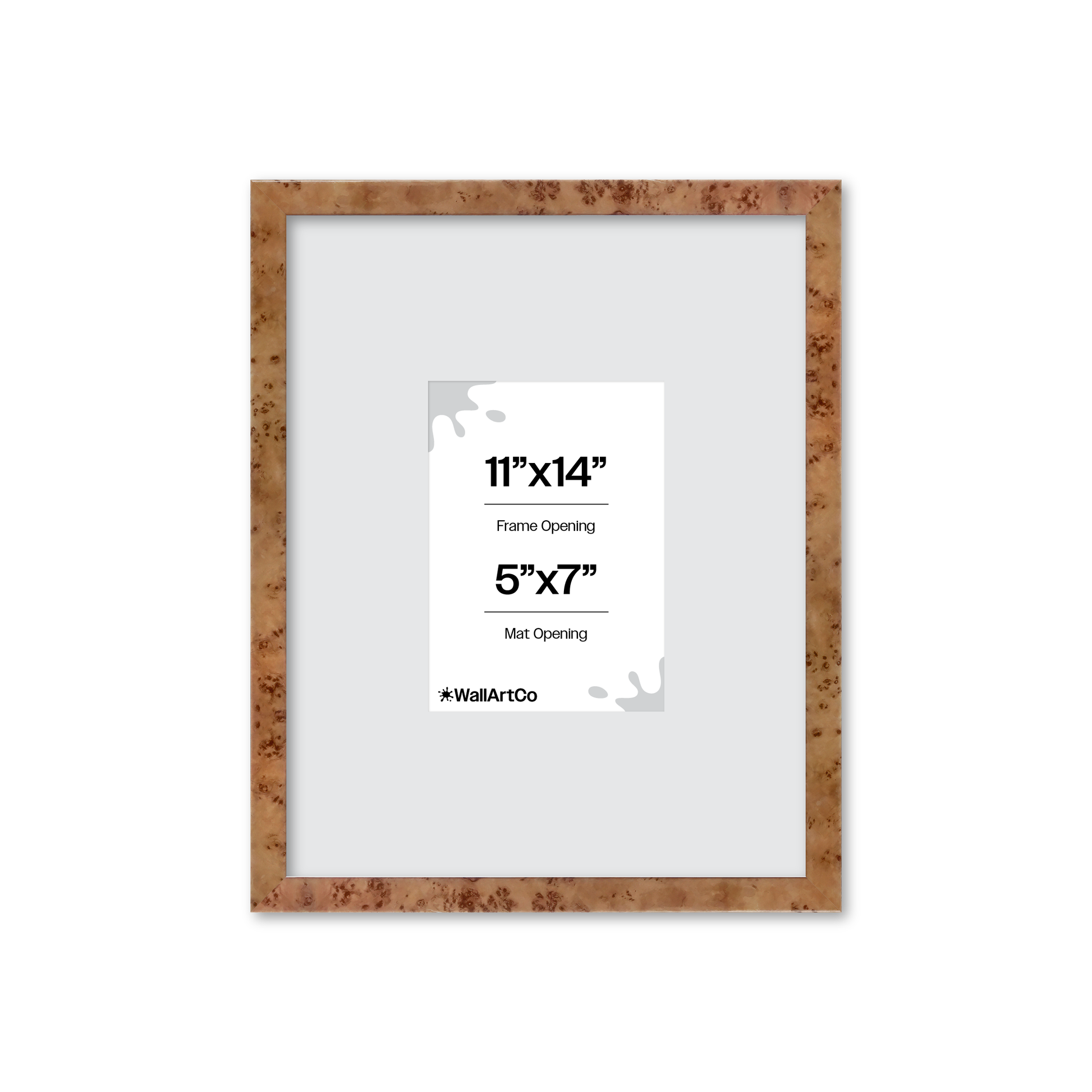 11" x 14" Golden Burlwood Verona Wall Frame