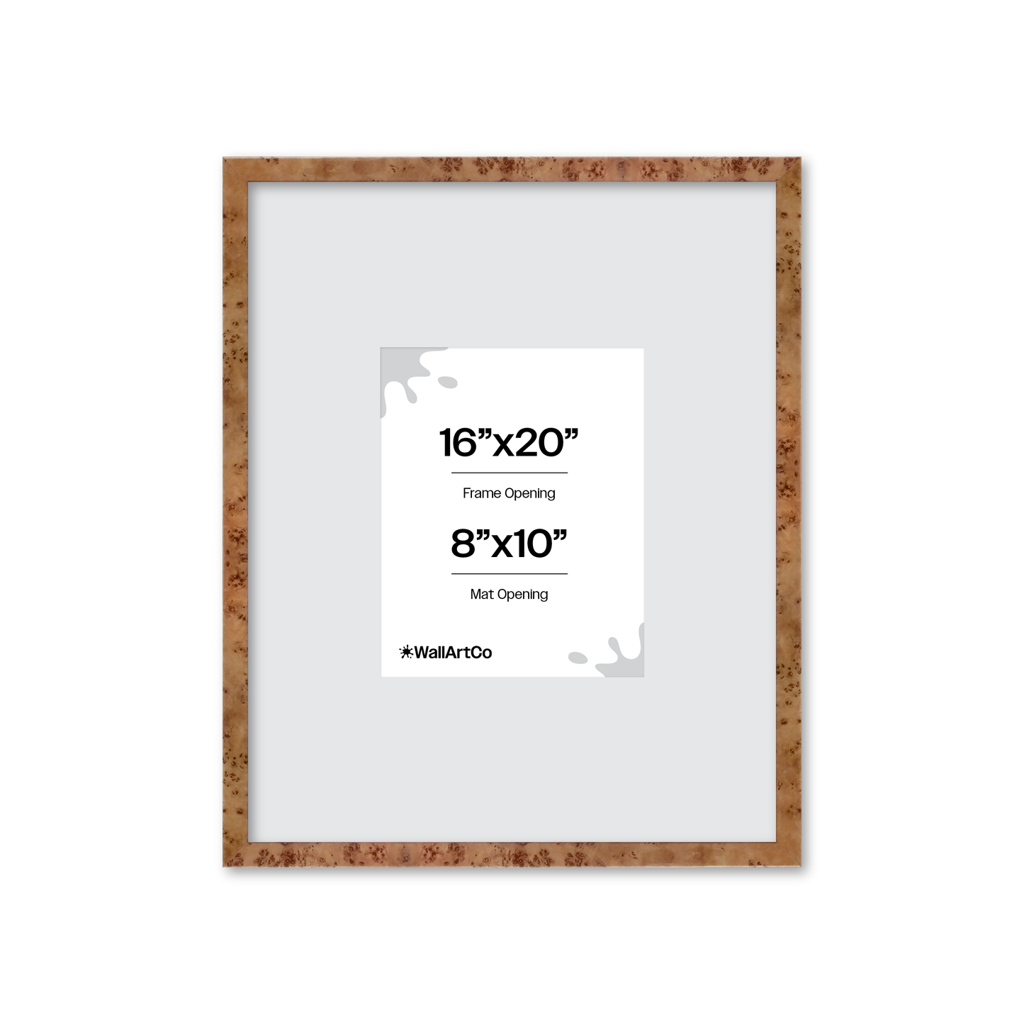 16" x 20" Golden Burlwood Verona Wall Frame