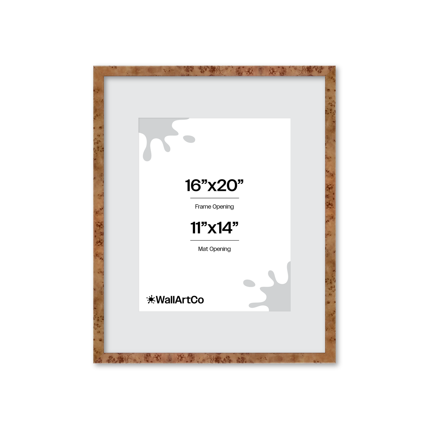16" x 20" Golden Burlwood Verona Wall Frame