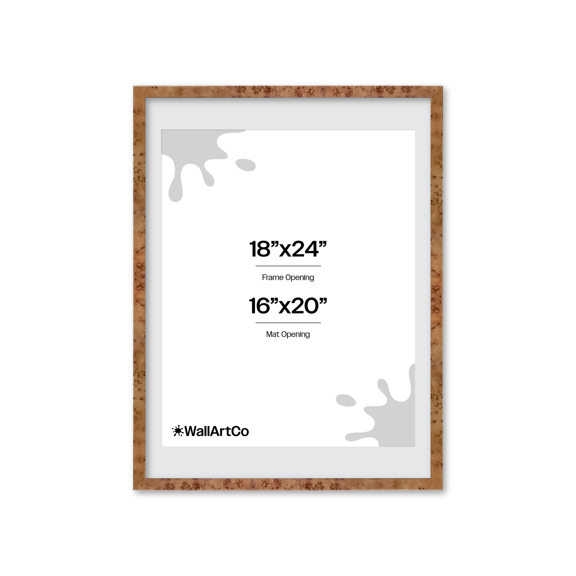 18" x 24" Golden Burlwood Verona Wall Frame