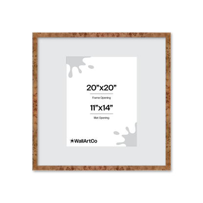 20" x 20" Golden Burlwood Verona Wall Frame