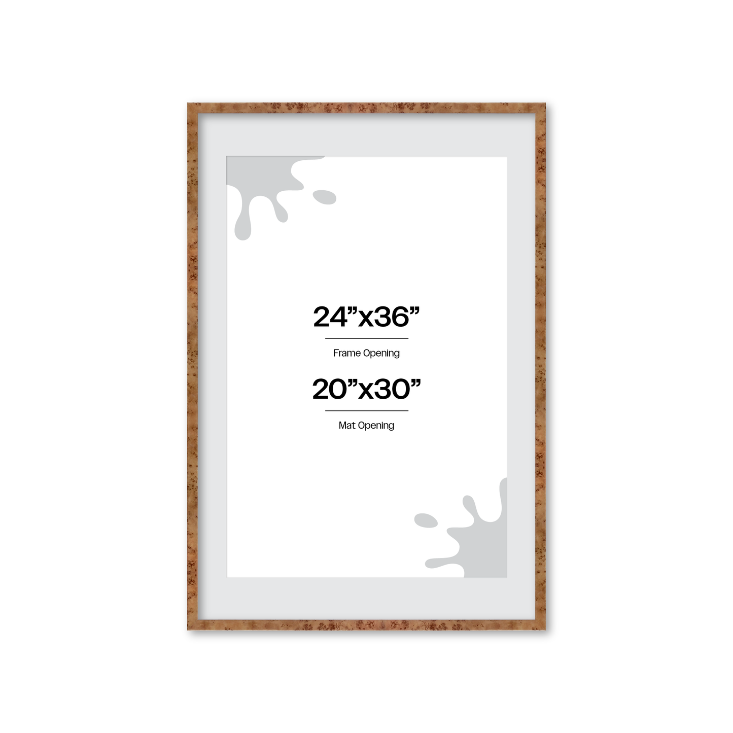 24" x 36" Golden Burlwood Verona Wall Frame