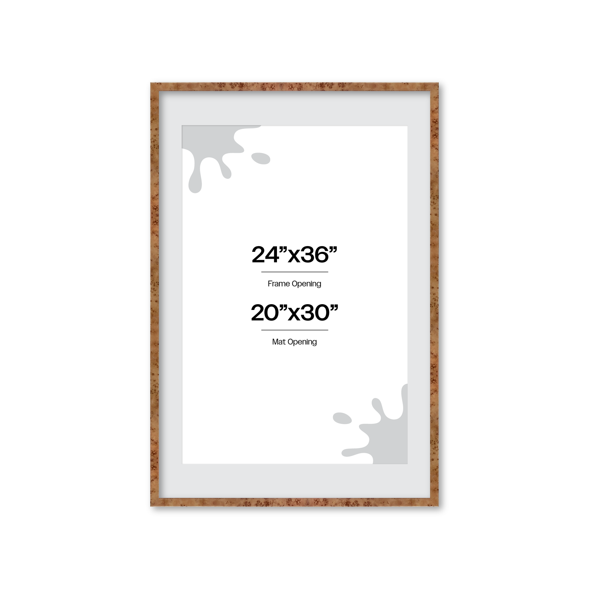 24" x 36" Golden Burlwood Verona Wall Frame