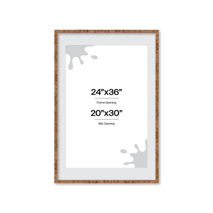 24" x 36" Golden Burlwood Verona Wall Frame