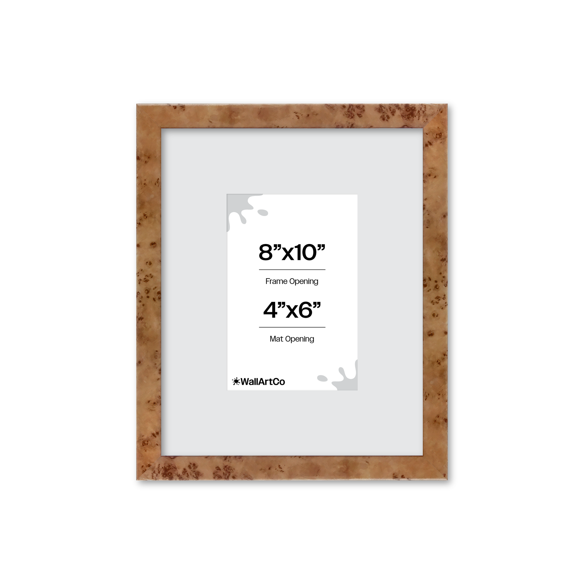 8" x 10" Golden Burlwood Verona Wall Frame