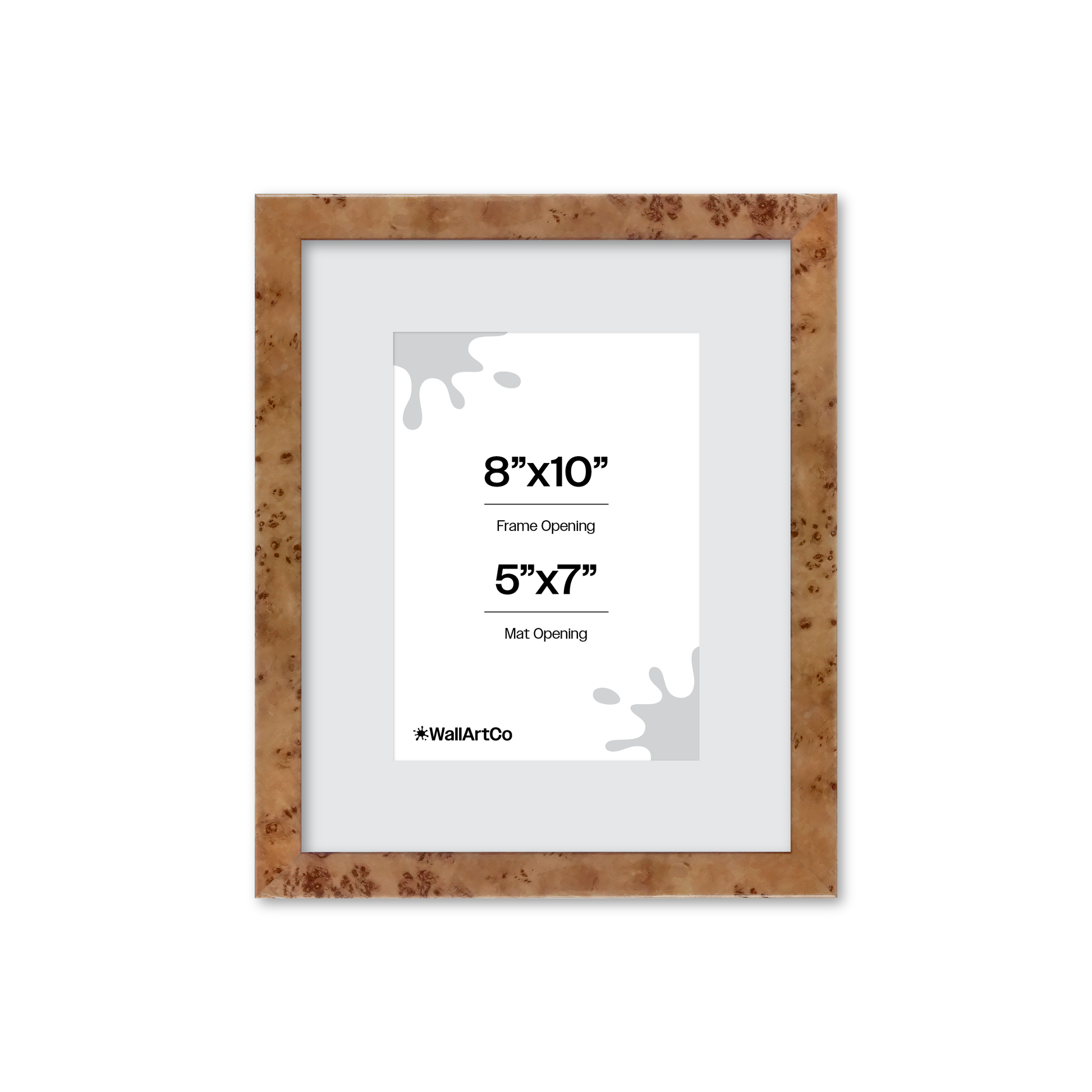 8" x 10" Golden Burlwood Verona Wall Frame