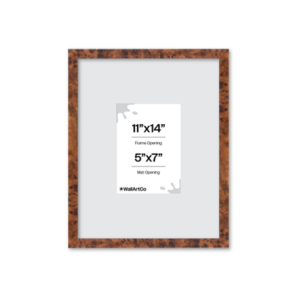 11" x 14" Amber Burlwood Verona Wall Frame