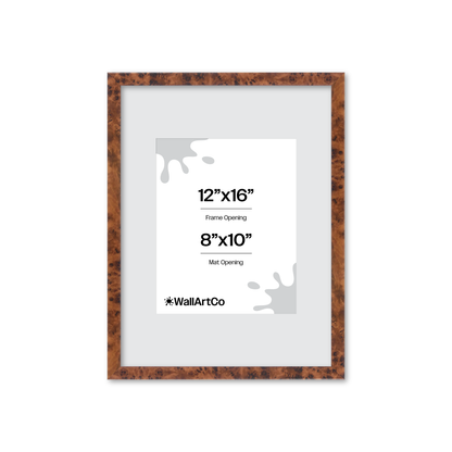 12" x 16" Amber Burlwood Verona Wall Frame