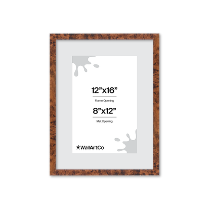 12" x 16" Amber Burlwood Verona Wall Frame