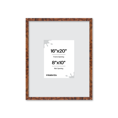 16" x 20" Amber Burlwood Verona Wall Frame