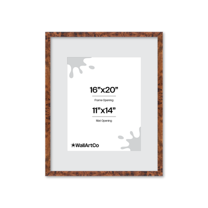 16" x 20" Amber Burlwood Verona Wall Frame