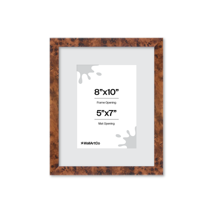 8" x 10" Amber Burlwood Verona Wall Frame