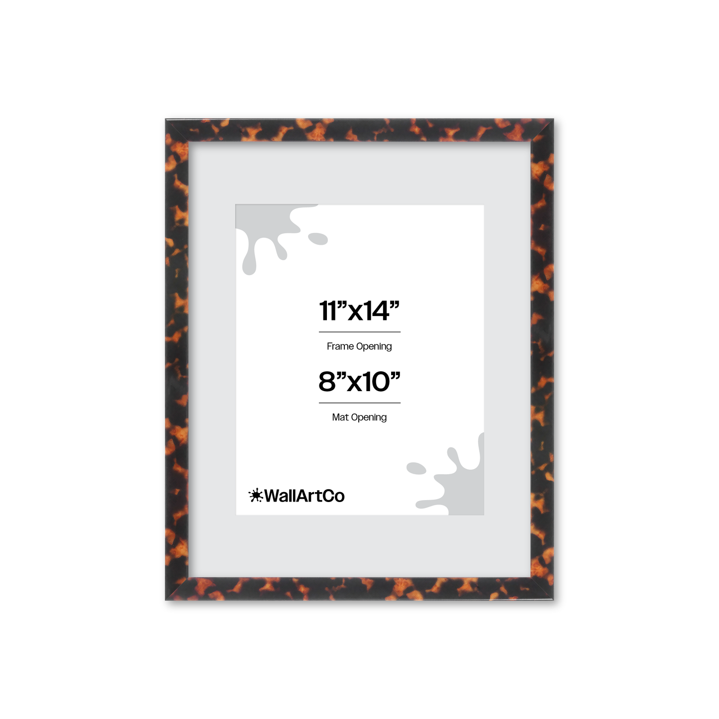 11" x 14" Tortoise Burlwood Verona Wall Frame