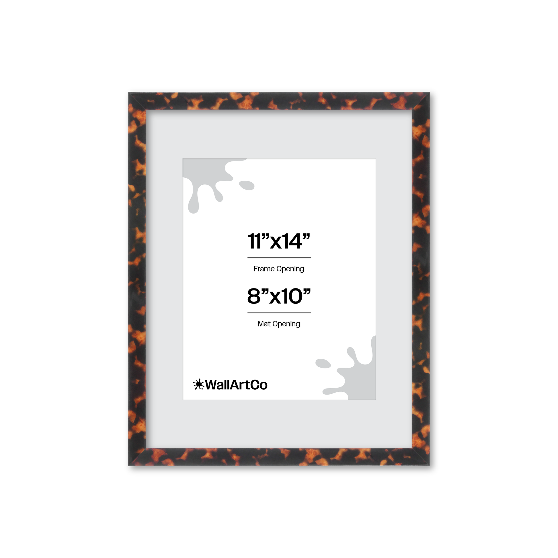 11" x 14" Tortoise Burlwood Verona Wall Frame