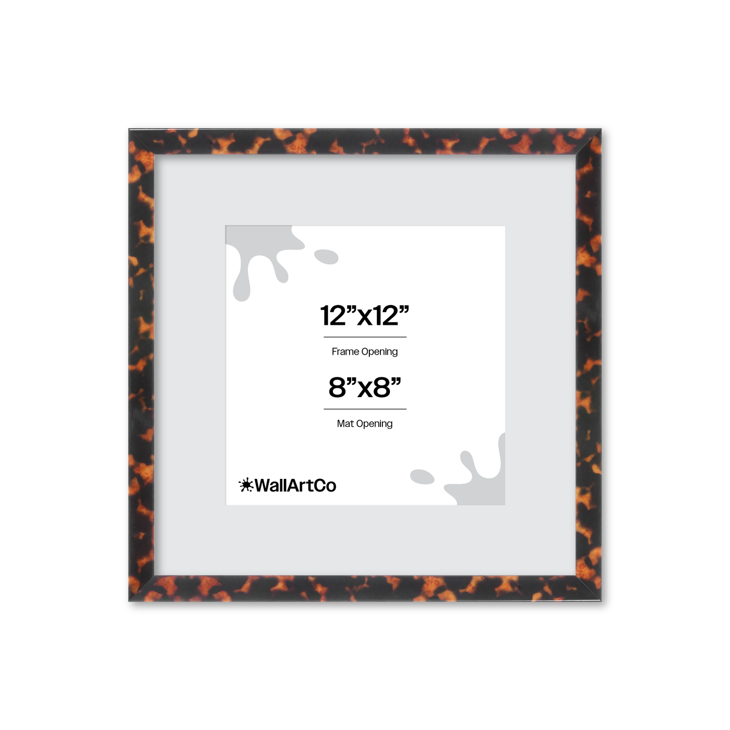 12" x 12" Tortoise Burlwood Verona Wall Frame