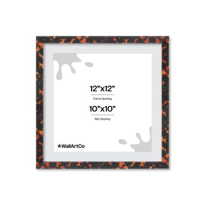 12" x 12" Tortoise Burlwood Verona Wall Frame