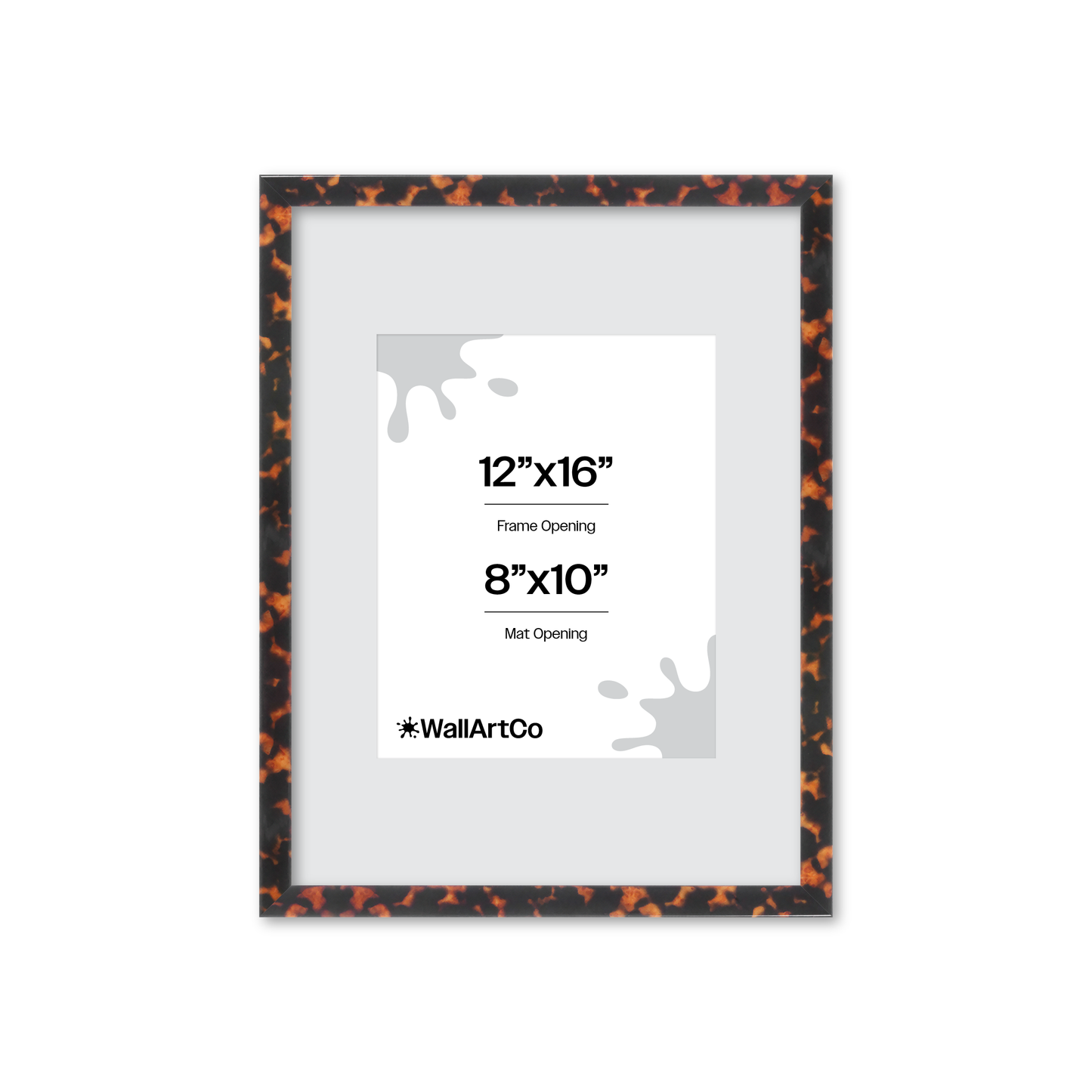 12" x 16" Tortoise Burlwood Verona Wall Frame