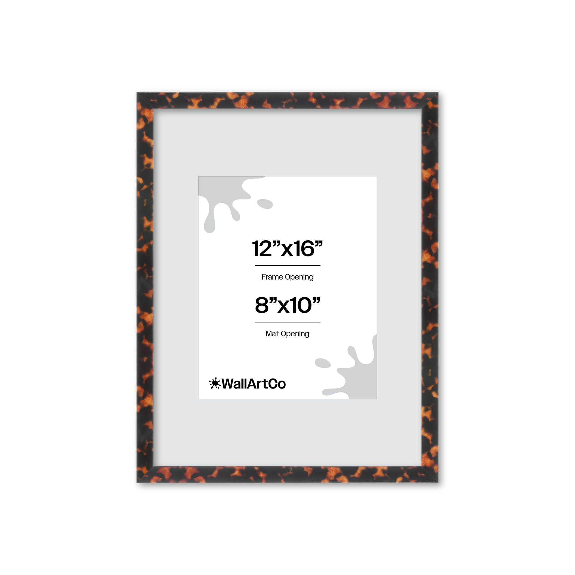 12" x 16" Tortoise Burlwood Verona Wall Frame