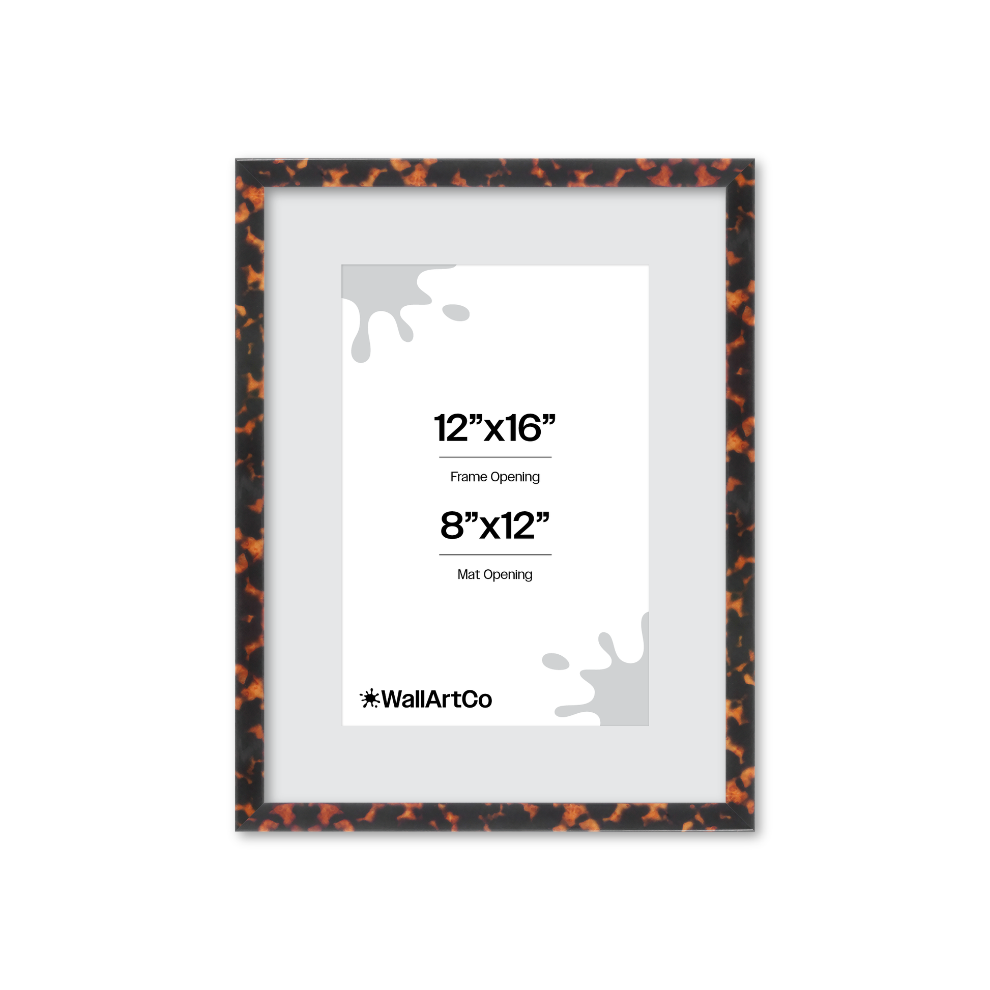 12" x 16" Tortoise Burlwood Verona Wall Frame