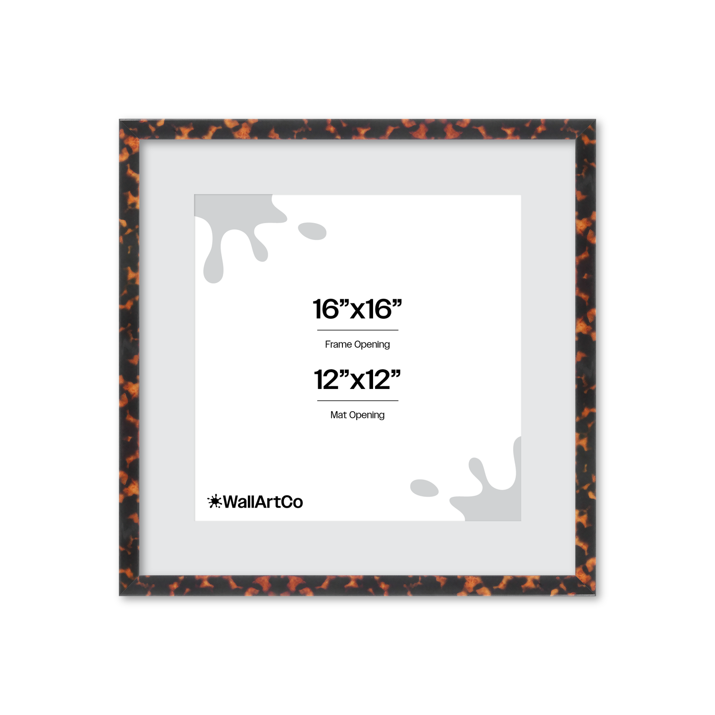 16" x 16" Tortoise Burlwood Verona Wall Frame
