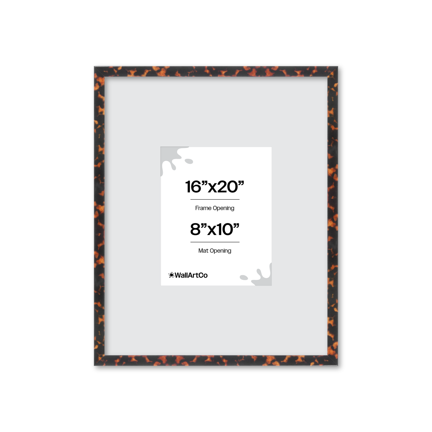 16" x 20" Tortoise Burlwood Verona Wall Frame