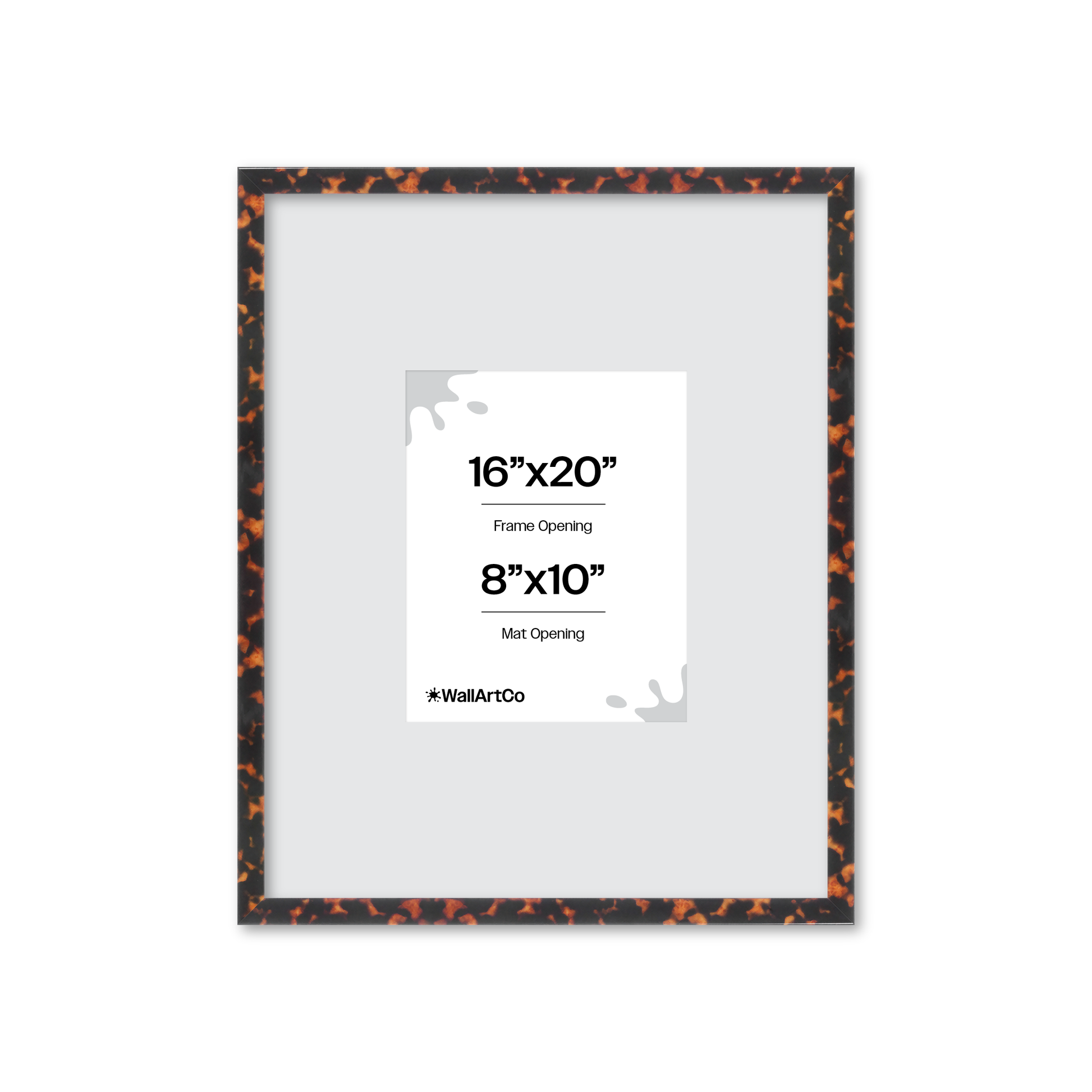 16" x 20" Tortoise Burlwood Verona Wall Frame