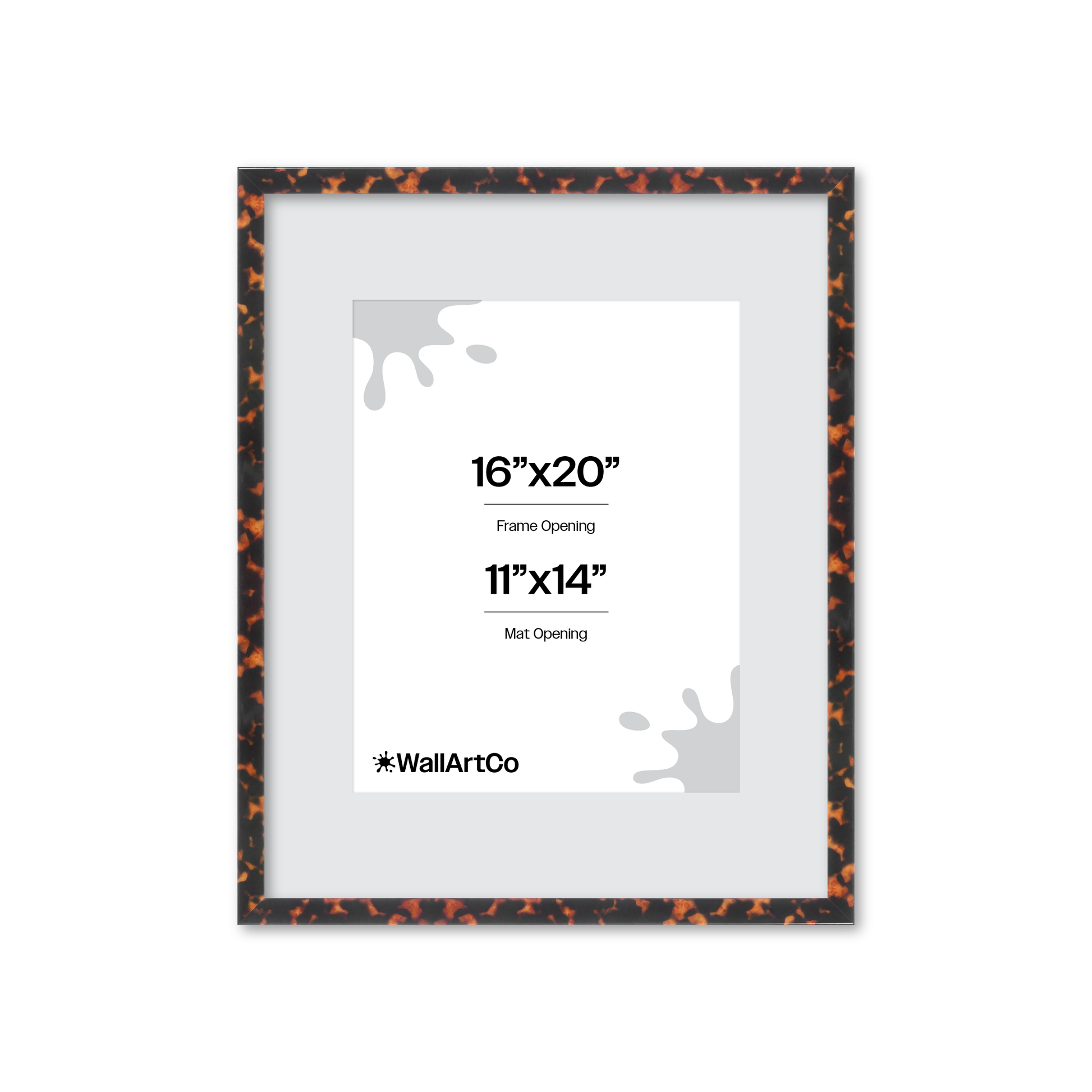 16" x 20" Tortoise Burlwood Verona Wall Frame