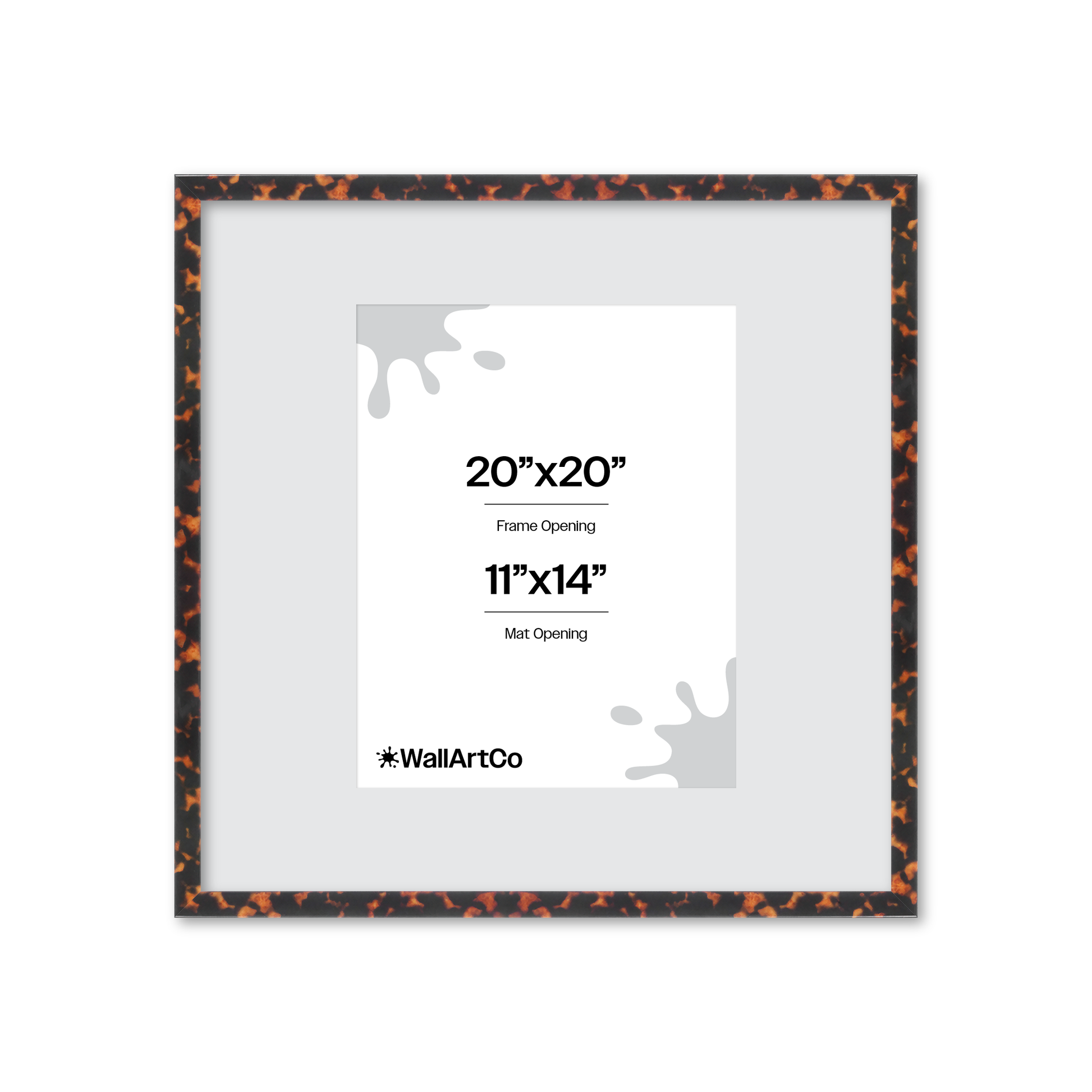 20" x 20" Tortoise Burlwood Verona Wall Frame