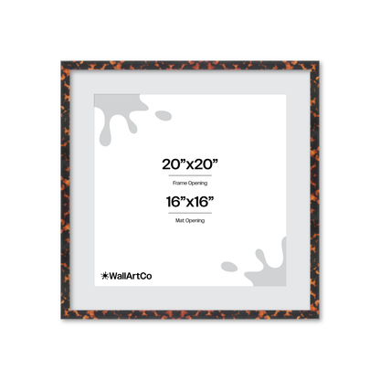 20" x 20" Tortoise Burlwood Verona Wall Frame