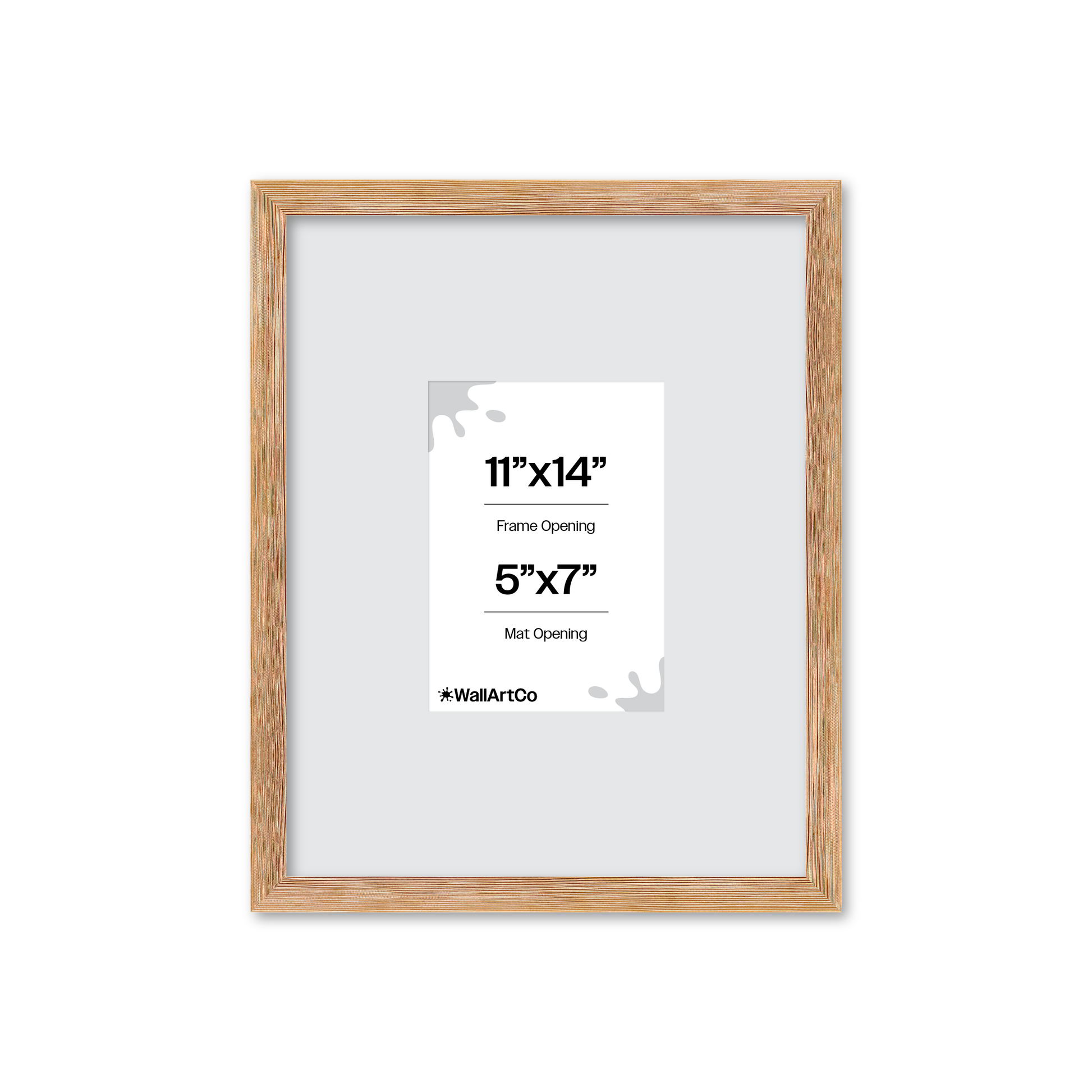 11" x 14" White Wash Natural Sierra Wall Frame