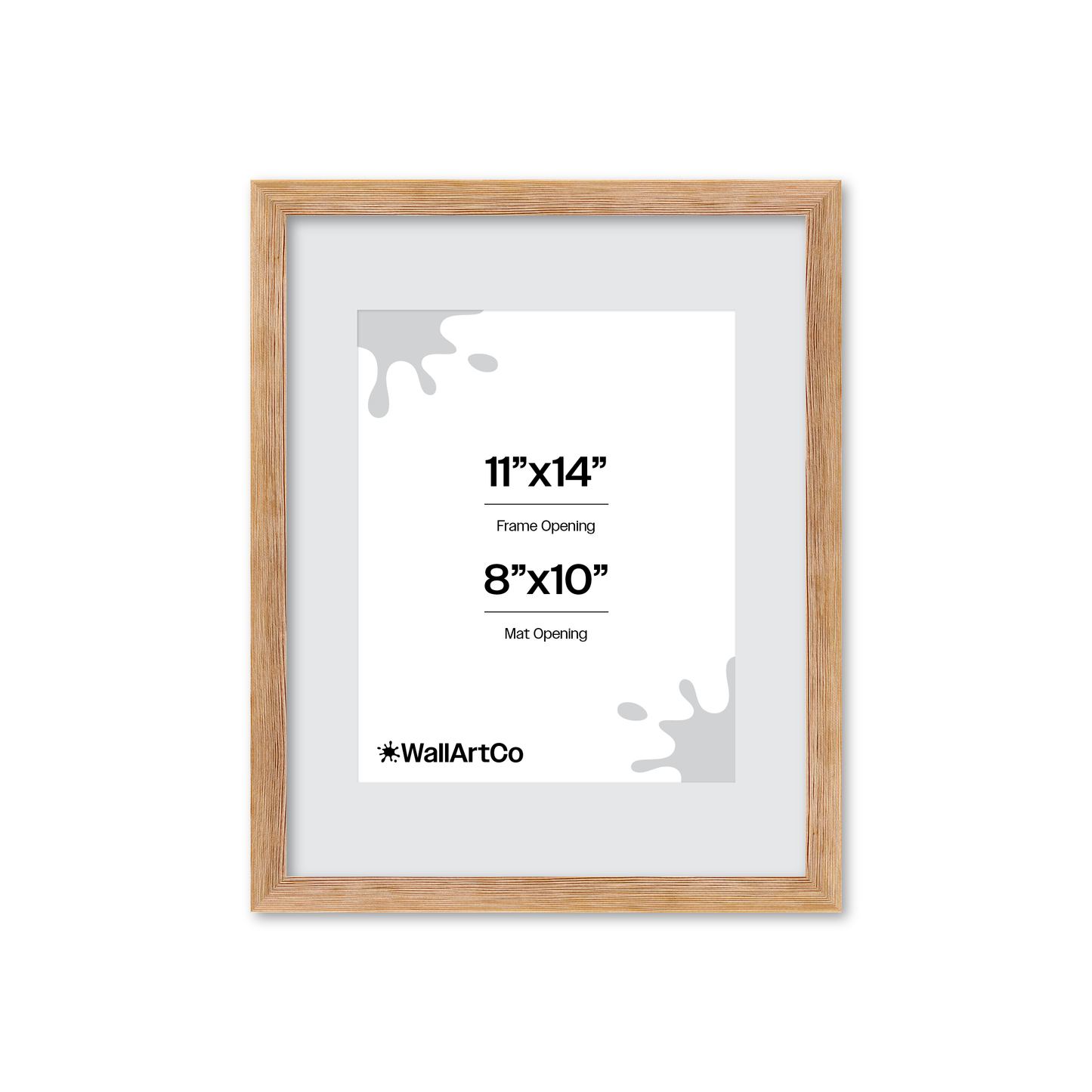 11" x 14" White Wash Natural Sierra Wall Frame