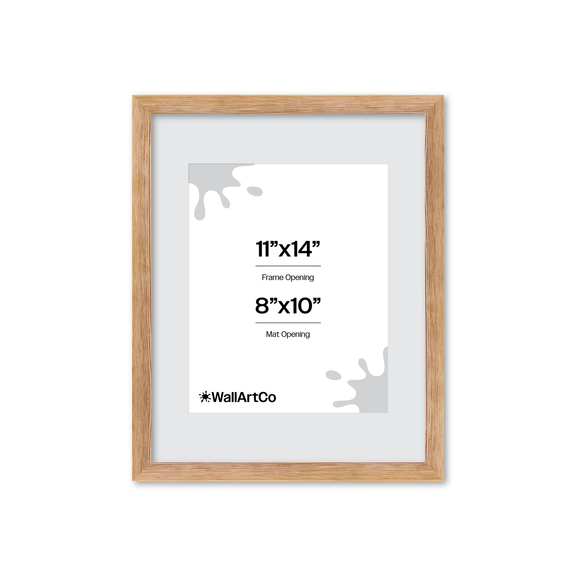 11" x 14" White Wash Natural Sierra Wall Frame