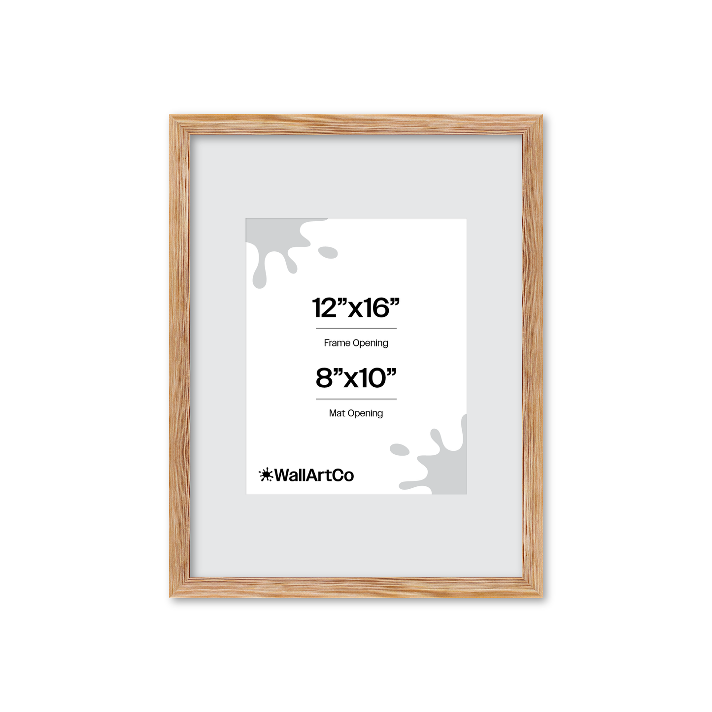 12" x 16" White Wash Natural Sierra Wall Frame