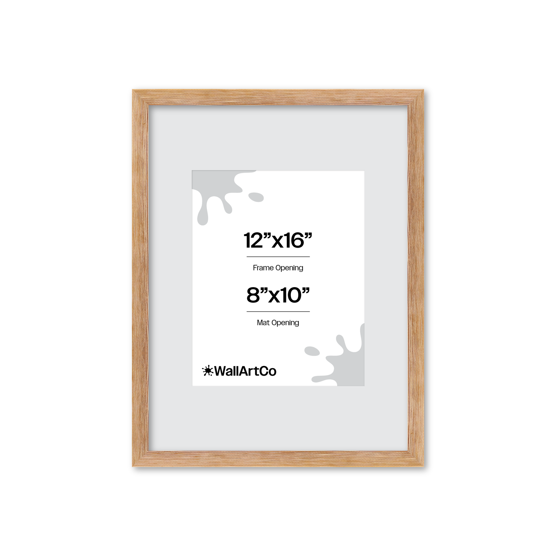 12" x 16" White Wash Natural Sierra Wall Frame