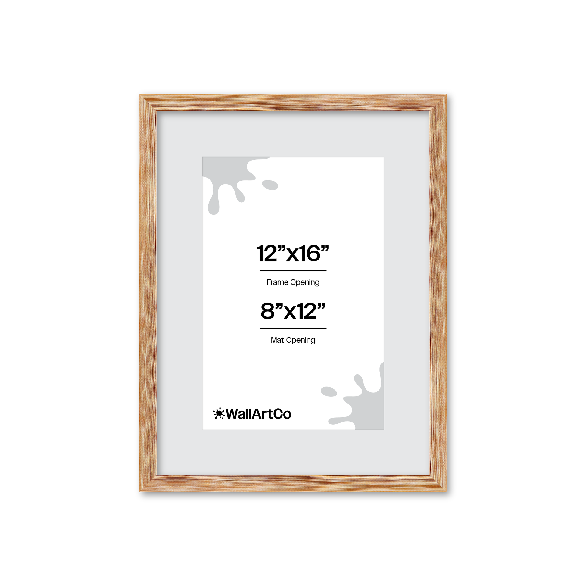 12" x 16" White Wash Natural Sierra Wall Frame