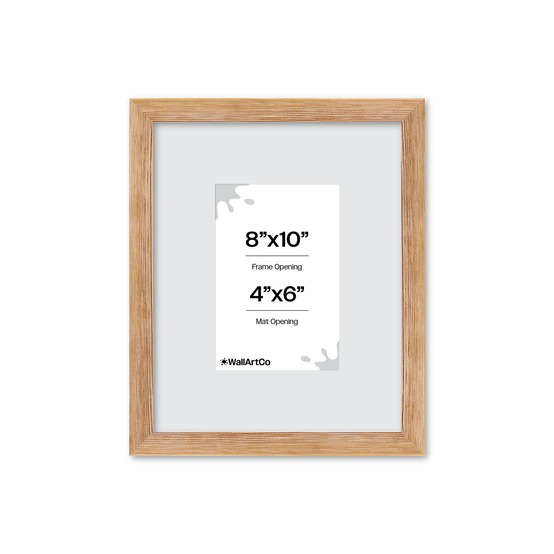 8" x 10" White Wash Natural Sierra Wall Frame