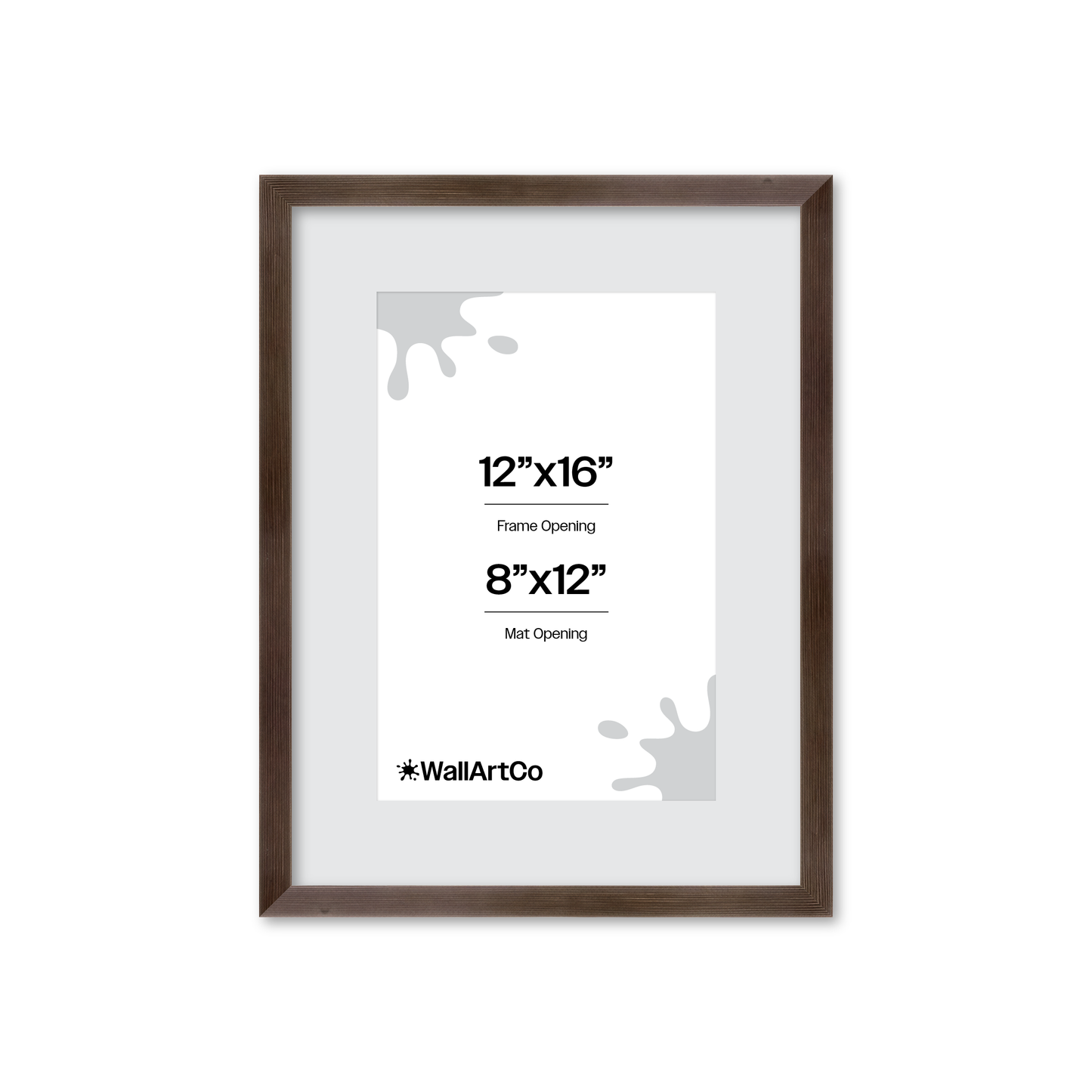 12" x 16" Soft Charcoal Sierra Wall Frame