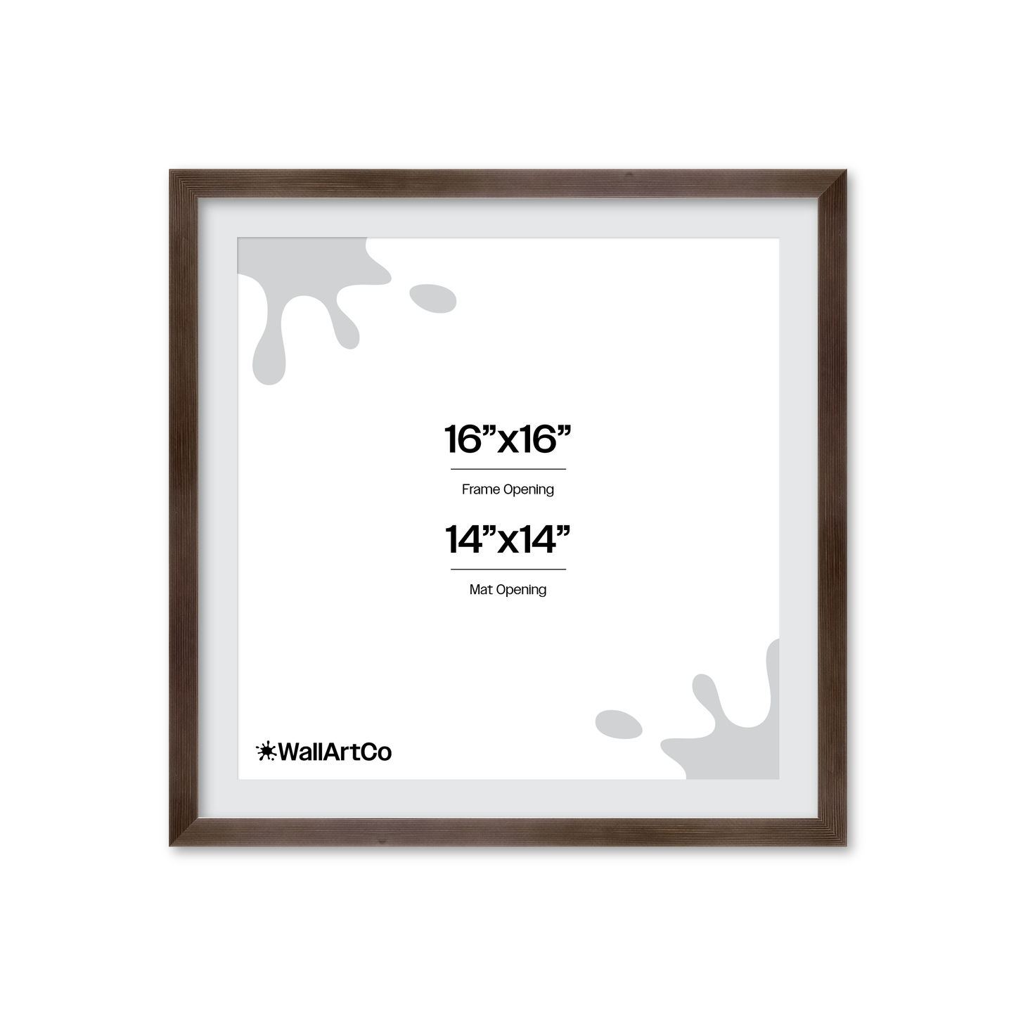 16" x 16" Soft Charcoal Sierra Wall Frame