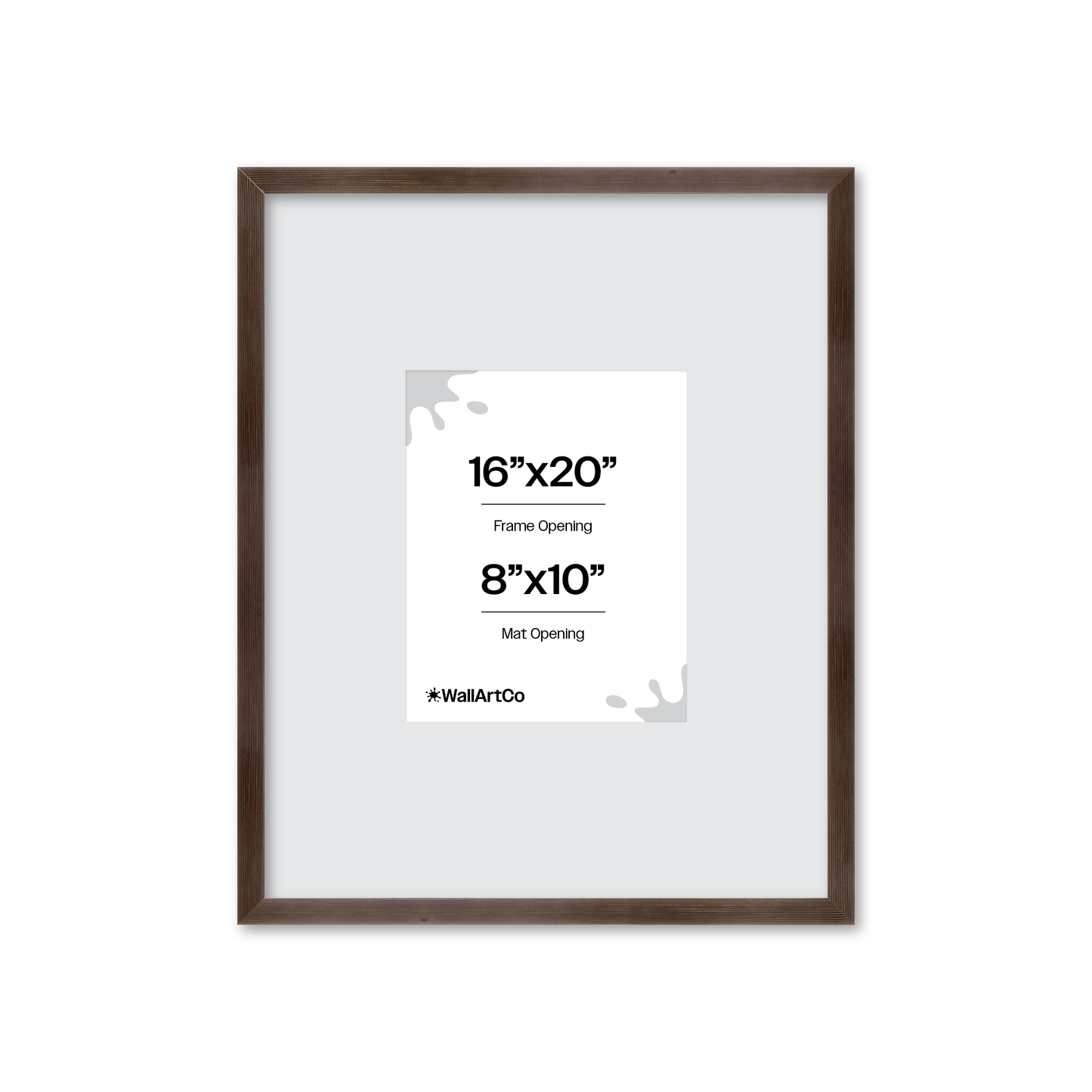 16" x 20" Soft Charcoal Sierra Wall Frame
