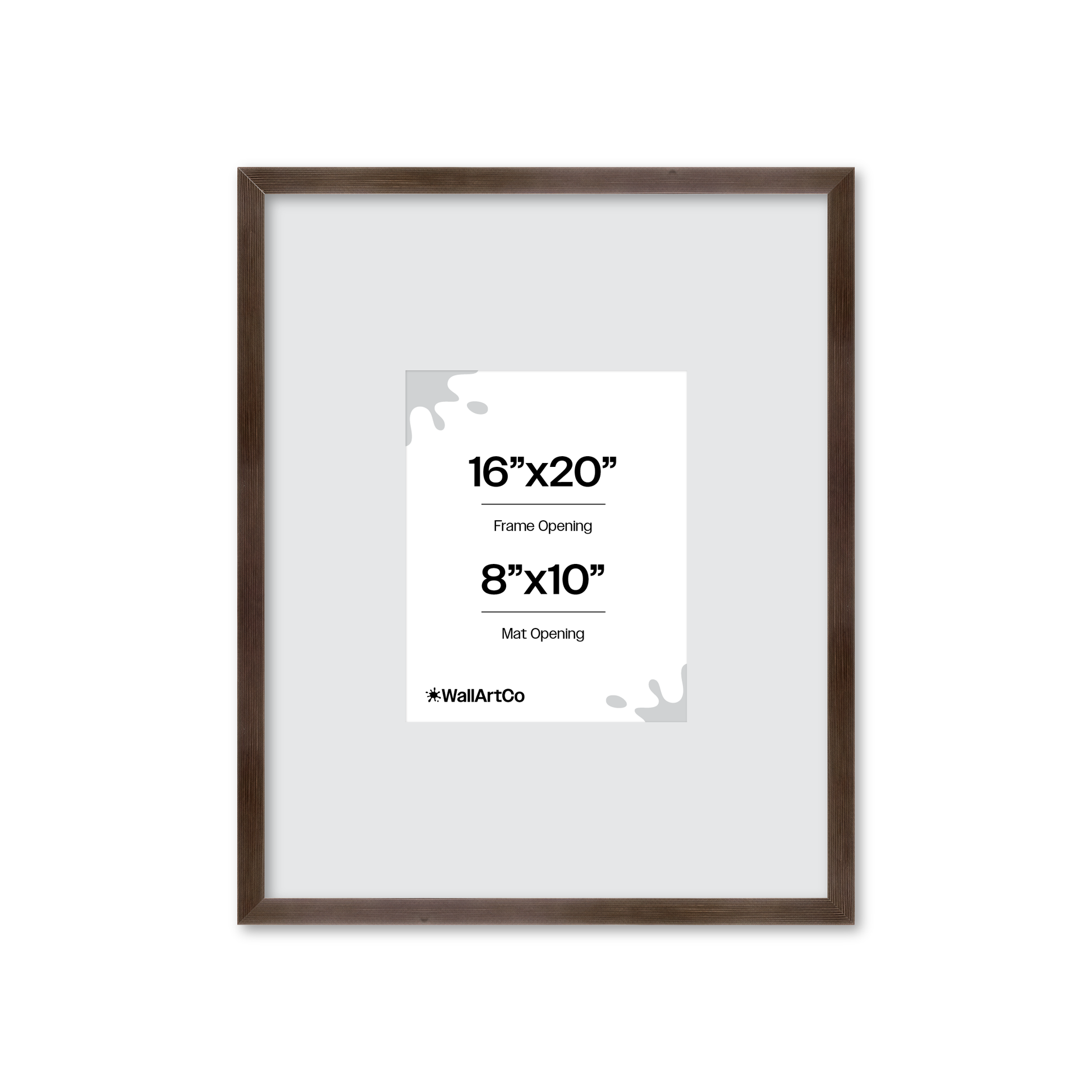 16" x 20" Soft Charcoal Sierra Wall Frame
