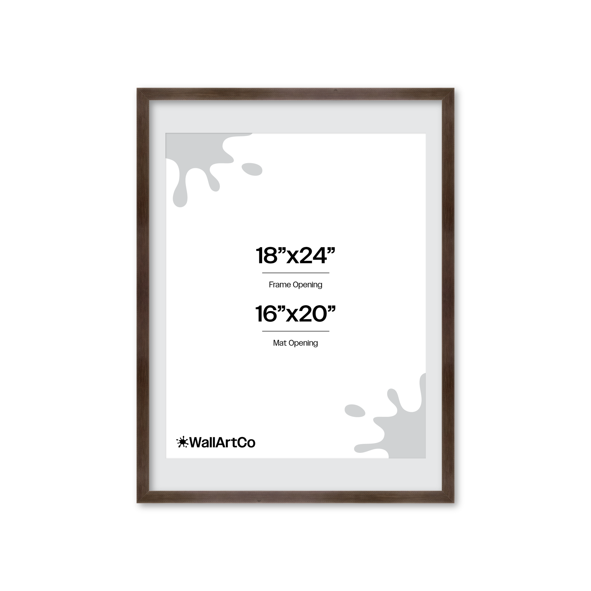 18" x 24" Soft Charcoal Sierra Wall Frame
