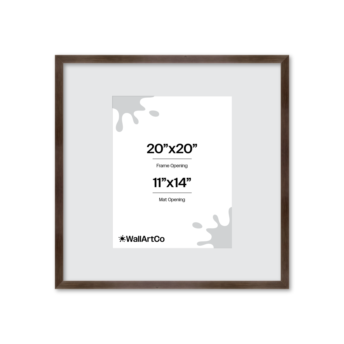 20" x 20" Soft Charcoal Sierra Wall Frame