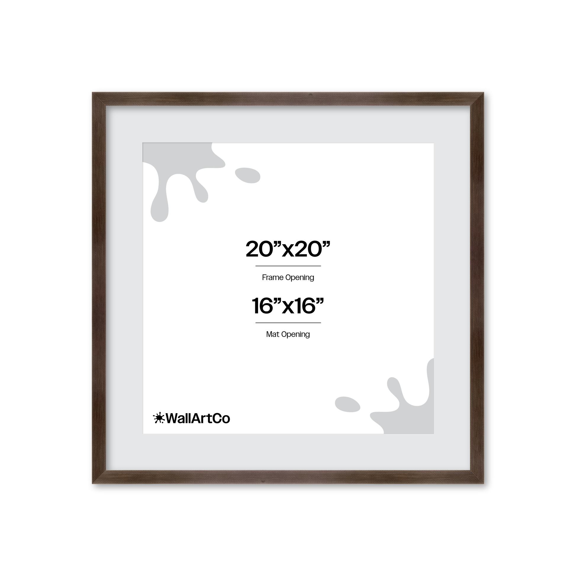 20" x 20" Soft Charcoal Sierra Wall Frame