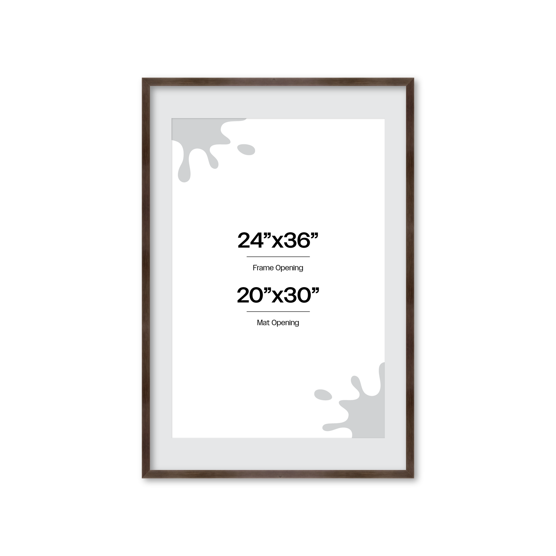 24" x 36" Soft Charcoal Sierra Wall Frame