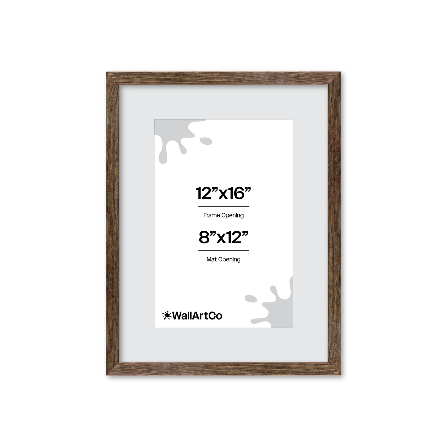 12" x 16" Soft Gray Sierra Wall Frame
