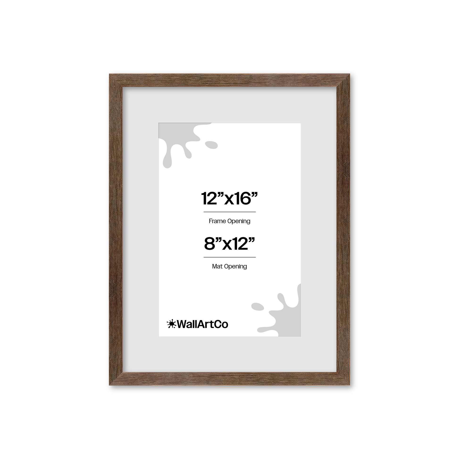 12" x 16" Soft Gray Sierra Wall Frame
