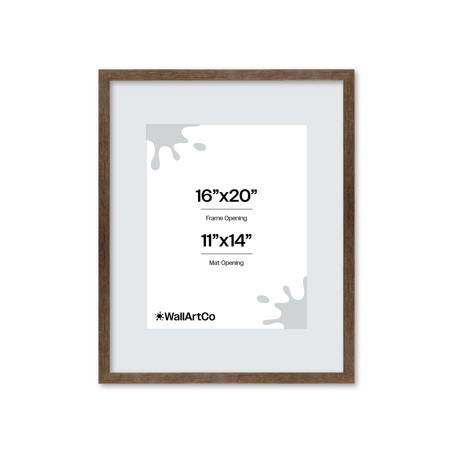 16" x 20" Soft Gray Sierra Wall Frame