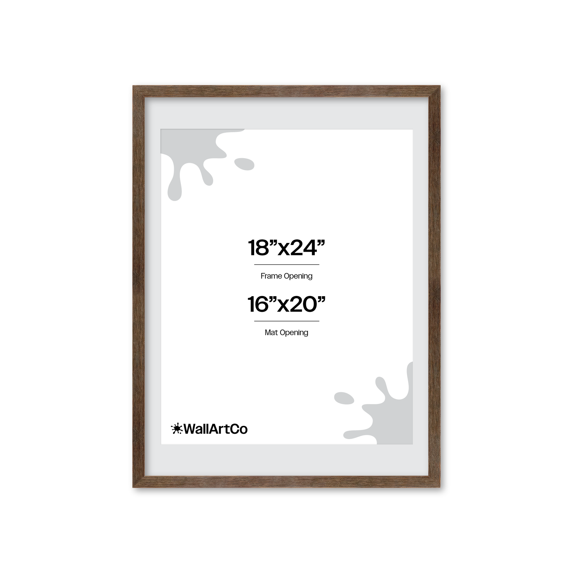 18" x 24" Soft Gray Sierra Wall Frame